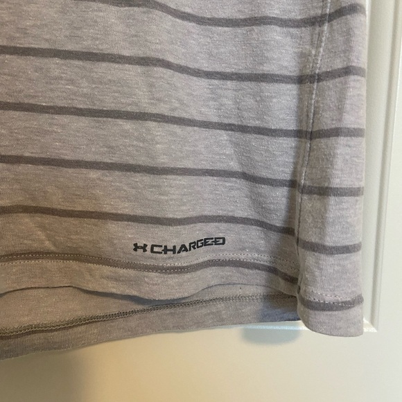 Under Armour women’s semi-fitted heat gear gray striped hero active tank small‎ - Picture 5 of 6